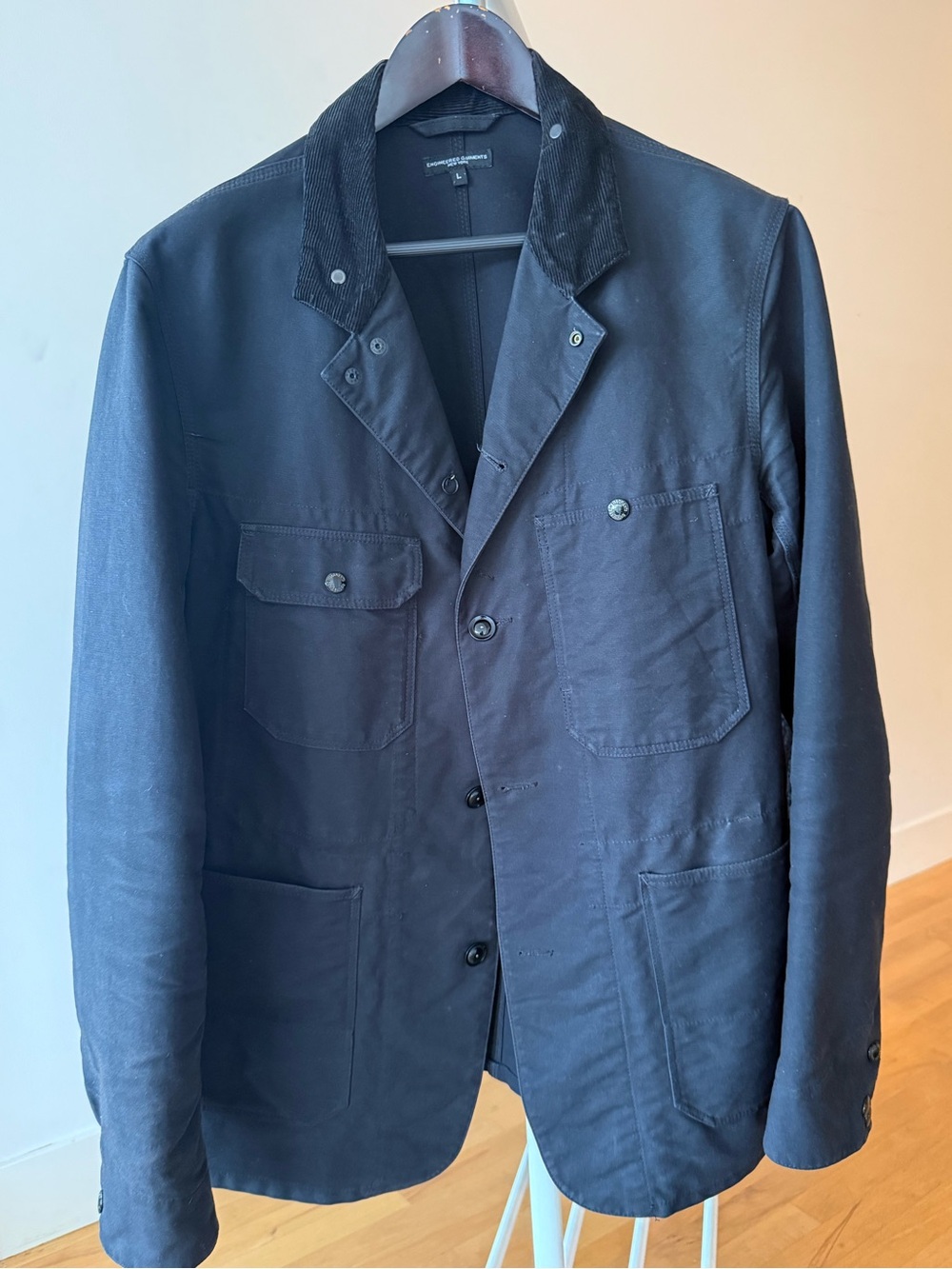 Engineered Garments Bedford Jacket Black Corduroy Collar